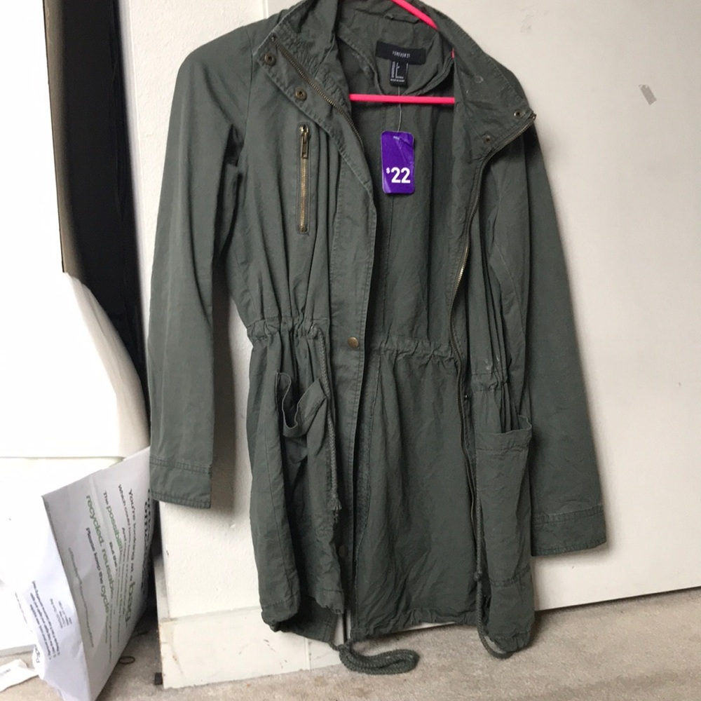 forever 21 green outerwear